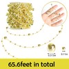 HADDIY Christmas Tree Beads Garland,66 Feet Gold Pearl Strands Chain