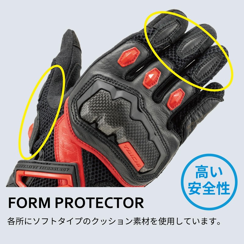 RS TAICHI Motorcycle Riding Gloves, Spring, Summer, Mesh Breathable, Touch