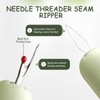 2 in 1 Needle Threader Seam Ripper 3 PCS, Retractable