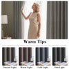H.VERSAILTEX Linen Blackout Curtain 63 Inches Long for Bedroom/Living Room