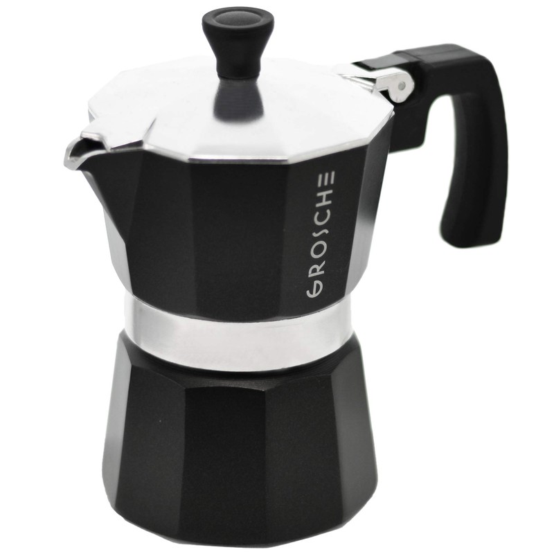 GROSCHE Milano Stovetop Espresso Maker Moka Pot 3 espresso Cup
