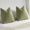 FUTEI Moss Green Chenille Decorative Throw Pillow Covers 18x18 Inch