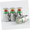 Vaguelly 4pcs Auto Tire Pressure Monitor Caps Indicator Valve Stem