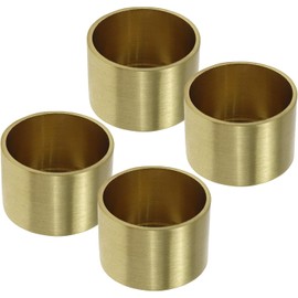 FarBoat 4pcs 1-inch Mini Gold Furniture Leg Bottom Cover Brass Decorative Tip Hardware for Small Chair Legs and Table Feets Floor Protector (Gold)
