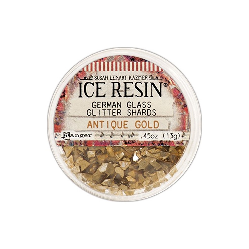 Ice Resin® Glass Glitter Shards, Antique Gold