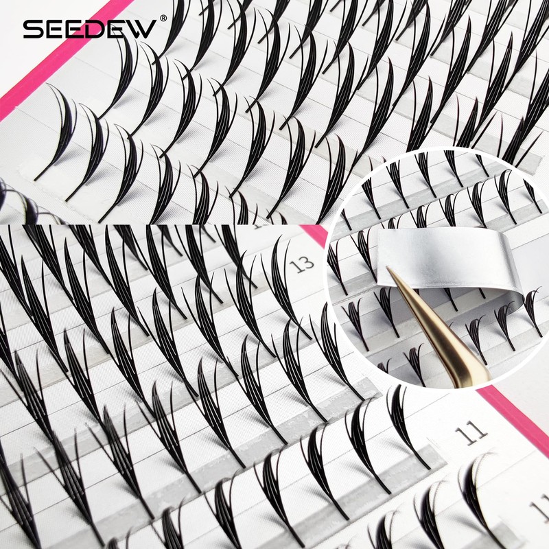 SEEDEW Eyelash Extensions, Manga MicroSpire Eyelashes, C-Curl