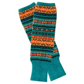 allydrew Women's Bohemian Warm Long Leg Warmers Knee High Socks, Teal
