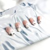 [Handmade Nail Tips] Stone Gradient Wedding Nails - Stiletto /