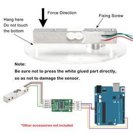 Geekstory 1kg Digital Load Cell Weight Sensor+HX711 AD Amplifier Weighing Sensor Module High Precision for Arduino DIY Electronic Portable Kitchen Scale（2 Sets）