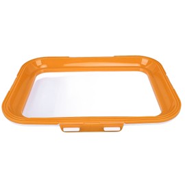 Food Preservation Tray with Stretch Cover Long Lasting Freshness Food Grade Stackable Preservation Tray for Meat Vegetables Tetragonum Orange