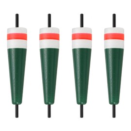 YELARXI Fishing Floats, 6.3 Inch Popping Floats Slip Bobbers Popping Corks Float Weighted Bobbers Fishing Tackle for Saltwater Freshwater Fishing Tackle (4 Pack, Green)