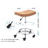 iMenting Adjustable Rolling Stools with Locking Wheels, Wide Heavy Duty