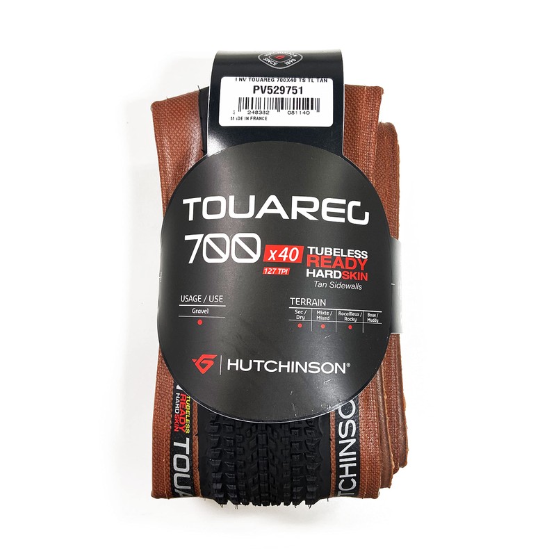 Hutchinson Black Tyre 700X40C (40-622) Touareg T.Ready Hardskin Soft Tan
