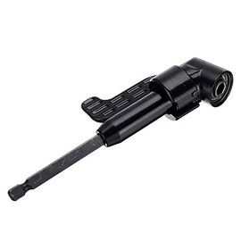 CEFEPH Right Angle Driver Extension 105 Degree Right Angle Driver Angle Extension Power Screwdriver Drill Attachment 1/4inch Hex Bit Socket Screwdriver Holder Adaptor for Tight Corner Workspace (long)