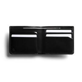 Bellroy Square Wallet, schlanke Leder-Brieftasche (max. 12 Karten und ungefaltete Scheine) Black