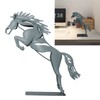 Metal Horse Statue Unique 3D Design Iron Decorative Running Horse