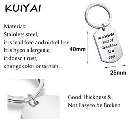 Grandpa Gift In a World Full of Grandpas Be a Grumpy Poppy Pops Opa Papaw Pop Pop Papa Birthday Gifts from Grandkids Father's Day Gifts for Dad Grandpa (KS-Be a Opa)