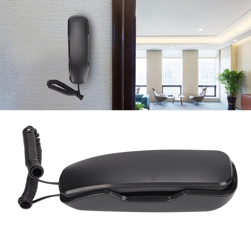 Wall Mounted Phone Redialing Mute Function Corded Telephone for Home