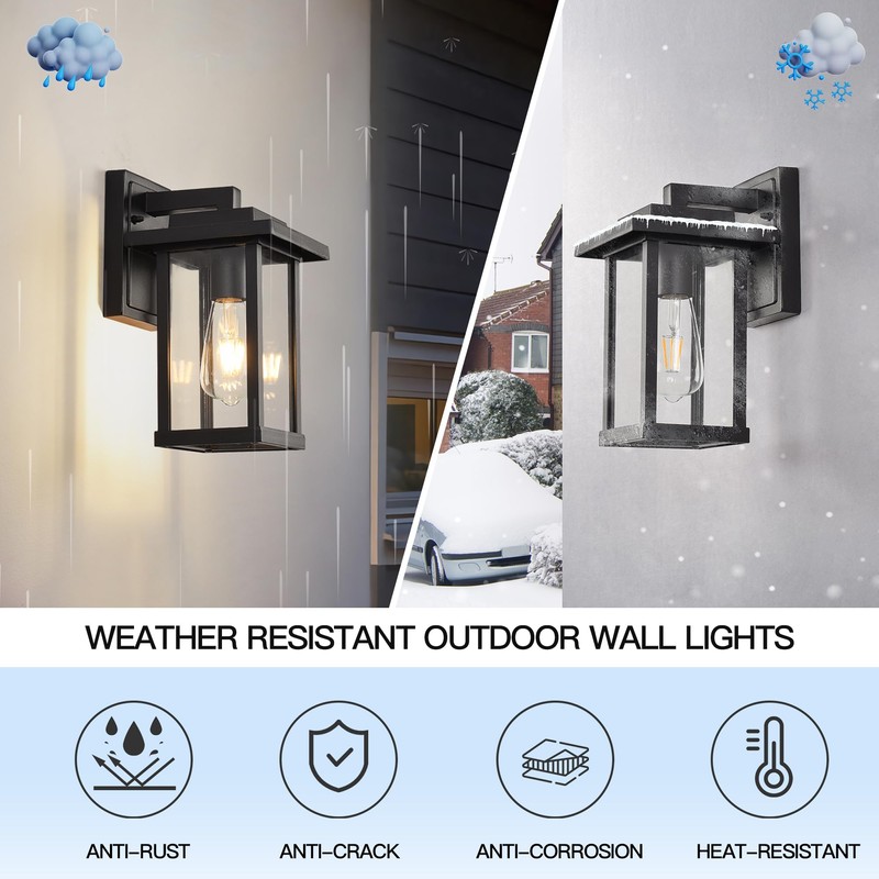 Outdoor Wall Light Fixtures, Modern Exterior Wall Mount Lanterns, Outside