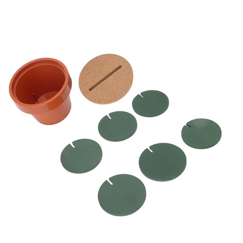 7 Pcs Cactus Coaster Set Cute Funny Green Cactus Coaster