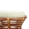 Milan Handmade Natural Rattan Wicker Ottoman Stool Vanity Bedroom Fully