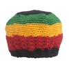 Hand Crocheted Beanie, Rasta Black
