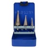 Step drill/cone cutter/drill bits 3pc set/kit 4mm - 32mm