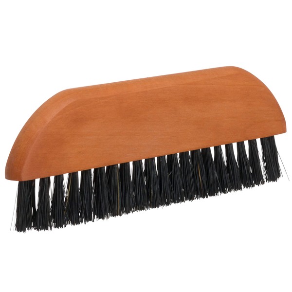 REDECKER Natural Pig Bristle Pocket Clothes Brush with Oiled Pearwood Handle, 5-1/2 inches, Versatile Compact Hand Brush Removes Lint, Pilling and Debris from Garments, Made in Germany