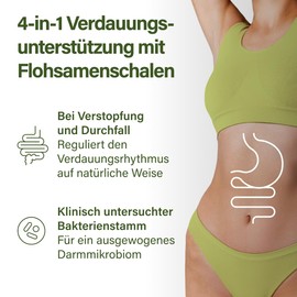 Nupure® Colon Pure Transit Pulver zur Unterstützung von Darmfunktion, Stoffwechsel, Immunsystem & Energie – mit Flohsamenschalen, Inulin, Milchsäurebakterien, Guarana & Vitamin C, 30 Portionen