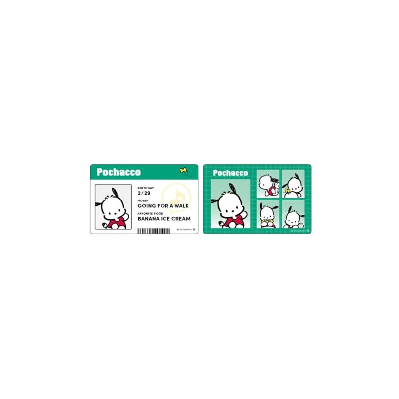 K Company Sanrio Characters ID Card Style Sticker Set Pochacco