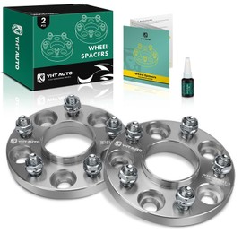 YHTAUTO 5x4.5 Hub Centric Wheel Spacers 15mm Fits Nissan & Infiniti Models, Altima, Sentra, Quest, 370Z, Q50 5x114.3mm Tire Spacers w/ 12x1.25 Studs 66.1 mm Hub Bore 5 Lug 2Pcs Silver Wheel Adapter
