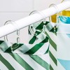 Qulable 24 pcs Shower Curtain Rings Plastic Curtain C Rings