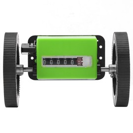 Mechanical Length Counter JM316 Meter Counter Roller Wheel Rolling Counter Mechanic Counter Mechanical Length Counter for Counting Faux Leather and More (Green)