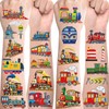 Train Tattoos for Children, 10 Sheets Train Children's Tattoos, Skin-Friendly