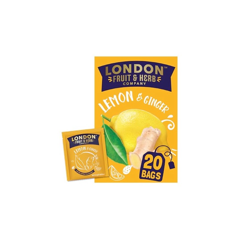 London Fruit & Herb Tea Bags, Lemon & Ginger x