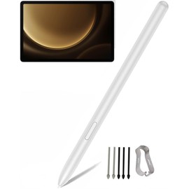 Tab S9 FE S Pen (4096 Pressure Sensor) Compatible with Galaxy Tab S9 FE+/S9 FE 2023 All Version Stylus Pen Touch S Pen with 5*Tips/Nibs (Silver)