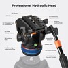K&F Concept Professional Fluid Head, Lightweight Fluid Video Head Silky-Smooth