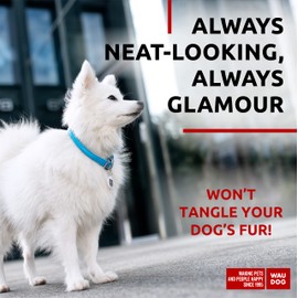 WAUDOG Ultra Soft Rolled Leather Dog Collar for Small Dogs - Soft Padded Dog Collars for Medium Dogs - Puppy Collars for Large Breed Dogs - Male and Female Dog Collar