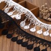 Black Lace Trim Frnge Trim Black Fabric Decorative for Crafts