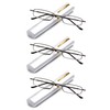 3 Packs Pocket Reading Glasses Ultra Slim Compact Readers Portable