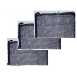Pond H2o Filter Media Bag 18" x 24" (45cm x 60cm) 4mm 5/32" Value 3 Pack, Pump Barrier Bag, Pond and Aquarium Filtration Mesh Media Bag