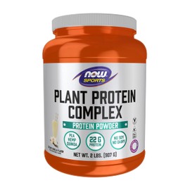 NOW Foods Sports Nutrition, Plant Protein Complex 22 g, Creamy Vanilla Powder, 2-Pound