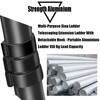 Updated 3.2M/10.5FT Telescopic Ladder with Detachable Hook Aluminum Heavy Duty