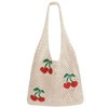 SUOSDEY Crochet Mesh Beach Tote Bag, Summer Vacation Aesthetic Knit