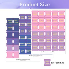 Inspiring Bible Tabs with "Faith Can Move Mountains" Quote, 90 Sticky Tabs (Old & New Testament + Blank), Modern Gradient Design, Bible Study Accessories for Women Men, Gift