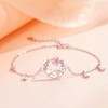 K.L.Y Women's Wreath Rabbit Bracelet, 925 Silver, Zirconia CZ, Hypoallergenic,