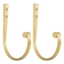 Mayrhyme Curtain Holdbacks 2Pcs,Brass Barrel Zinc Alloy Curtain Tiebacks,Wall Mounted Curtain Holders for Drapes.