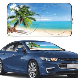 Gven - Parasol para parabrisas 2024 más nuevo para parabrisas de coche, parabrisas delantero, parasol con diseño de FUUNY, bloquea los rayos UV, protección solar para coche, camión, SUV, accesorios de