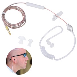 Queen.Y In-Ear-Headsets Anti-Strahlung Luftschlauch Sicherheit Ohrhörer Kabel Kopfhörer mit Mikrofon für Ios für Android Transparent Single