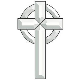 Exquisite Cluster EC152 Celtic Cross Glass Bevel Cluster - Clear -5-3/4" x 9-1/8